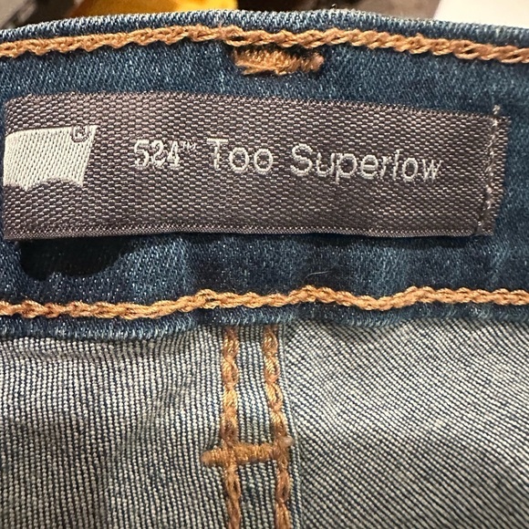 Levi’s 524 Juniors Super Low Medium Wash Denim Jeans Stretch Size 13 - Picture 4 of 4